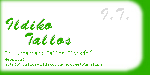 ildiko tallos business card